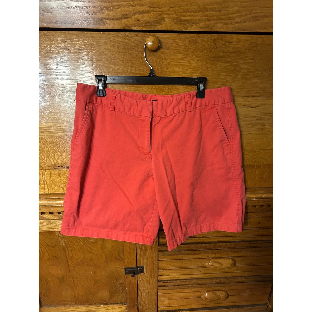 Land'n Sea Coral Pink Chino Shorts Preppy Golf Mid Rise Cotton Blend Flat Front